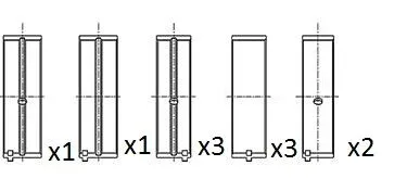 Вкладыши коренные, комплект 0,25