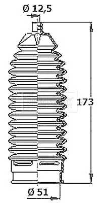 Комплект пыльника, рулевое управление