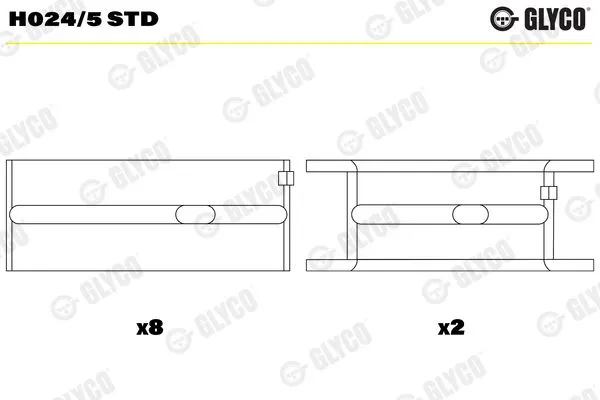 Вкладыши коренные комплект STD