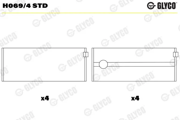 Вкладыши коренные комплект STD